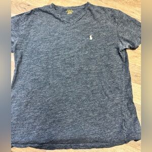 Polo Ralph Lauren T-Shirt Men's Size Small Blue‎ Short Sleeve V-Neck